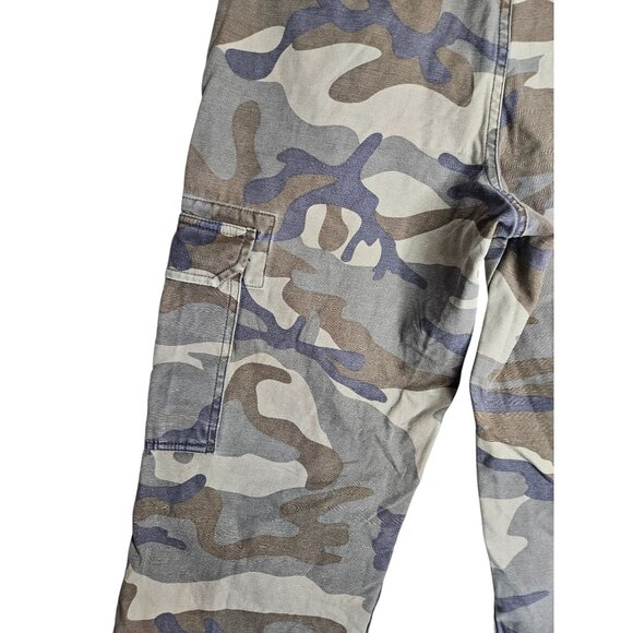 Mossissue: Mossimo Camo Cargo Drawstring Y2K Pants 28x24.5" Mens Made In Russia - Picture 7 of 9